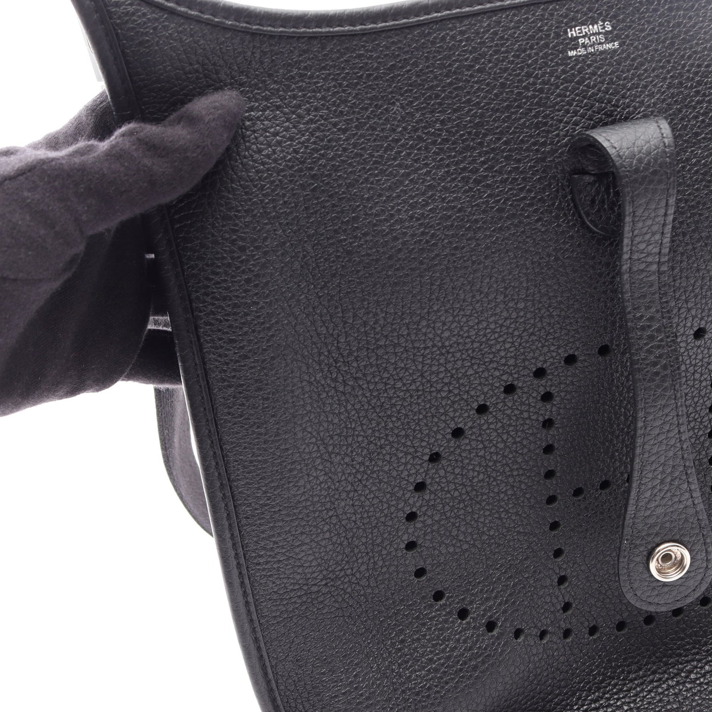 エヴリン 3 トロワ PM ショルダーバッグ トリヨンクレマンス ブラック シルバー金具 Z刻印 エルメス