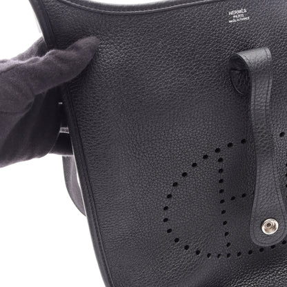 エヴリン 3 トロワ PM ショルダーバッグ トリヨンクレマンス ブラック シルバー金具 Z刻印 エルメス