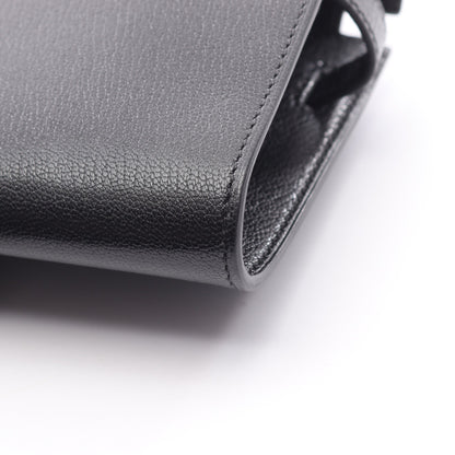 ケリートゥーゴー エレクトラム金具 ショルダーウォレット シェーブルシャムキラ ブラック K刻印 エルメス