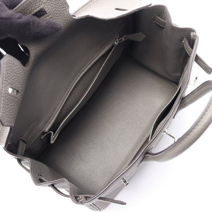 バーキン25 グリメイヤー ハンドバッグ トゴ グレー シルバー金具 U刻印 エルメス