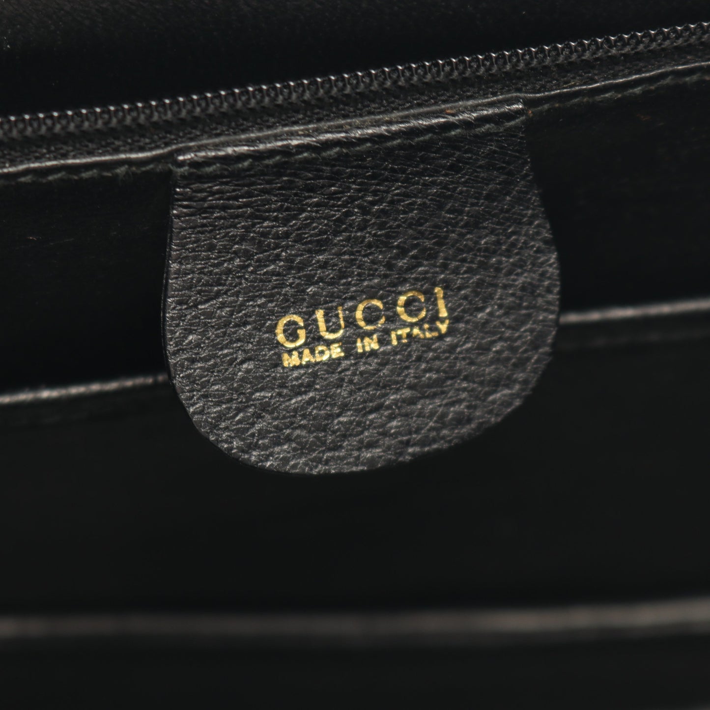 バンブー 2WAY ハンドバッグ レザー ブラック グッチ