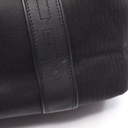 アカプルコ バニティバッグ ハンドバッグ ナイロン レザー ブラック シルバー金具 エルメス