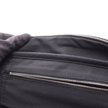 アカプルコ バニティバッグ ハンドバッグ ナイロン レザー ブラック シルバー金具 エルメス