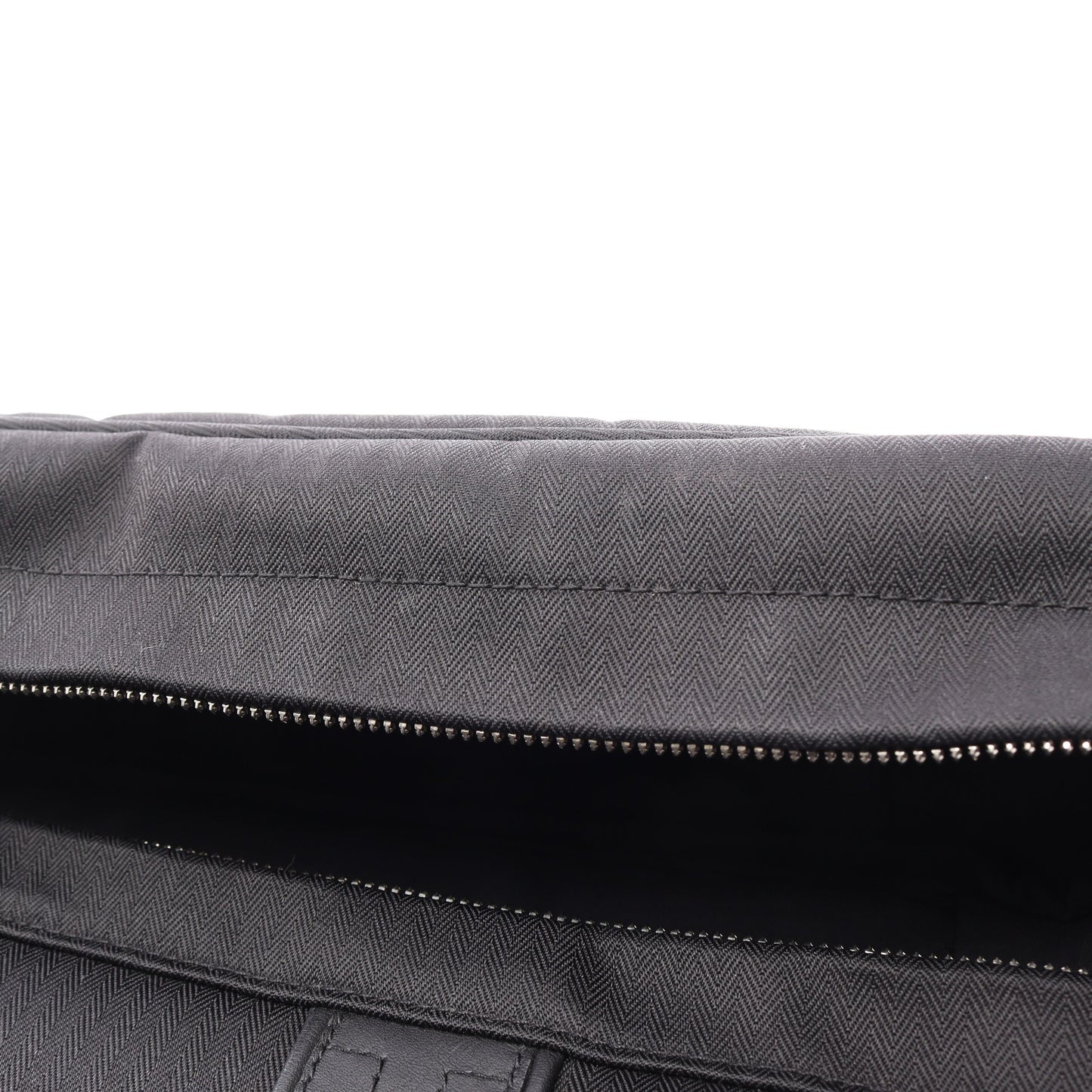 アカプルコ バニティバッグ ハンドバッグ ナイロン レザー ブラック シルバー金具 エルメス