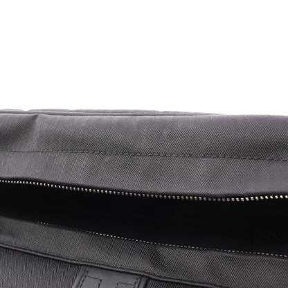 アカプルコ バニティバッグ ハンドバッグ ナイロン レザー ブラック シルバー金具 エルメス