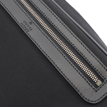 クラッチバッグ キャンバス レザー ブラック グッチ