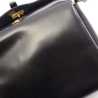 バンブー ハンドバッグ レザー ブラック グッチ