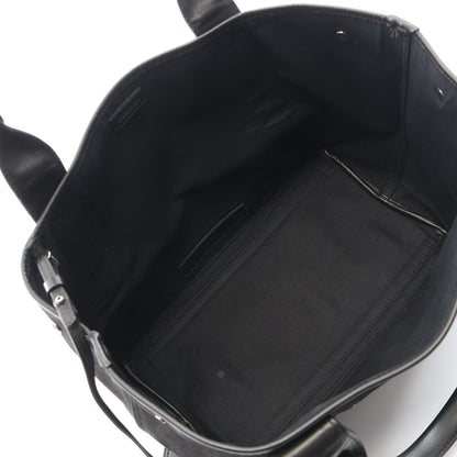 NAVY CABAS S ネイビーカバ ハンドバッグ トートバッグ キャンバス レザー ブラック バレンシアガ