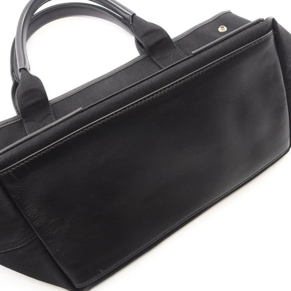 NAVY CABAS S ネイビーカバ ハンドバッグ トートバッグ キャンバス レザー ブラック バレンシアガ