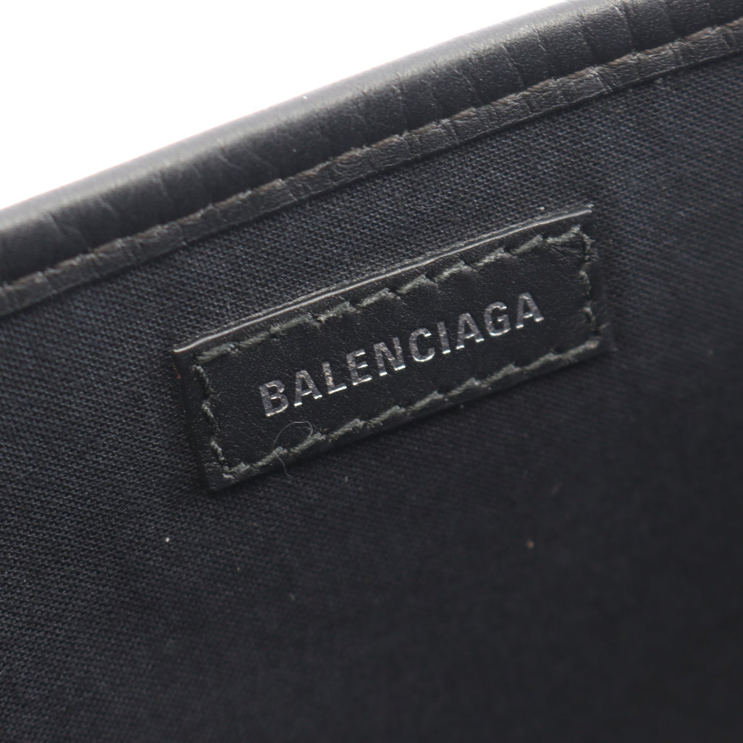 NAVY CABAS S ネイビーカバ ハンドバッグ トートバッグ キャンバス レザー ブラック バレンシアガ