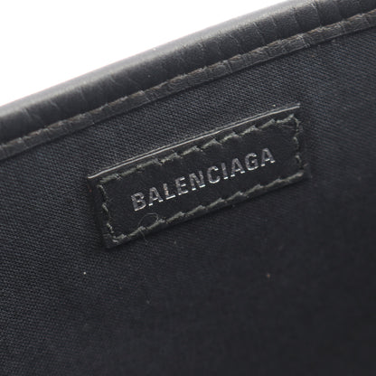 NAVY CABAS S ネイビーカバ ハンドバッグ トートバッグ キャンバス レザー ブラック バレンシアガ
