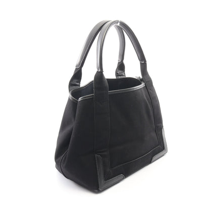 NAVY CABAS S ネイビーカバ ハンドバッグ トートバッグ キャンバス レザー ブラック バレンシアガ