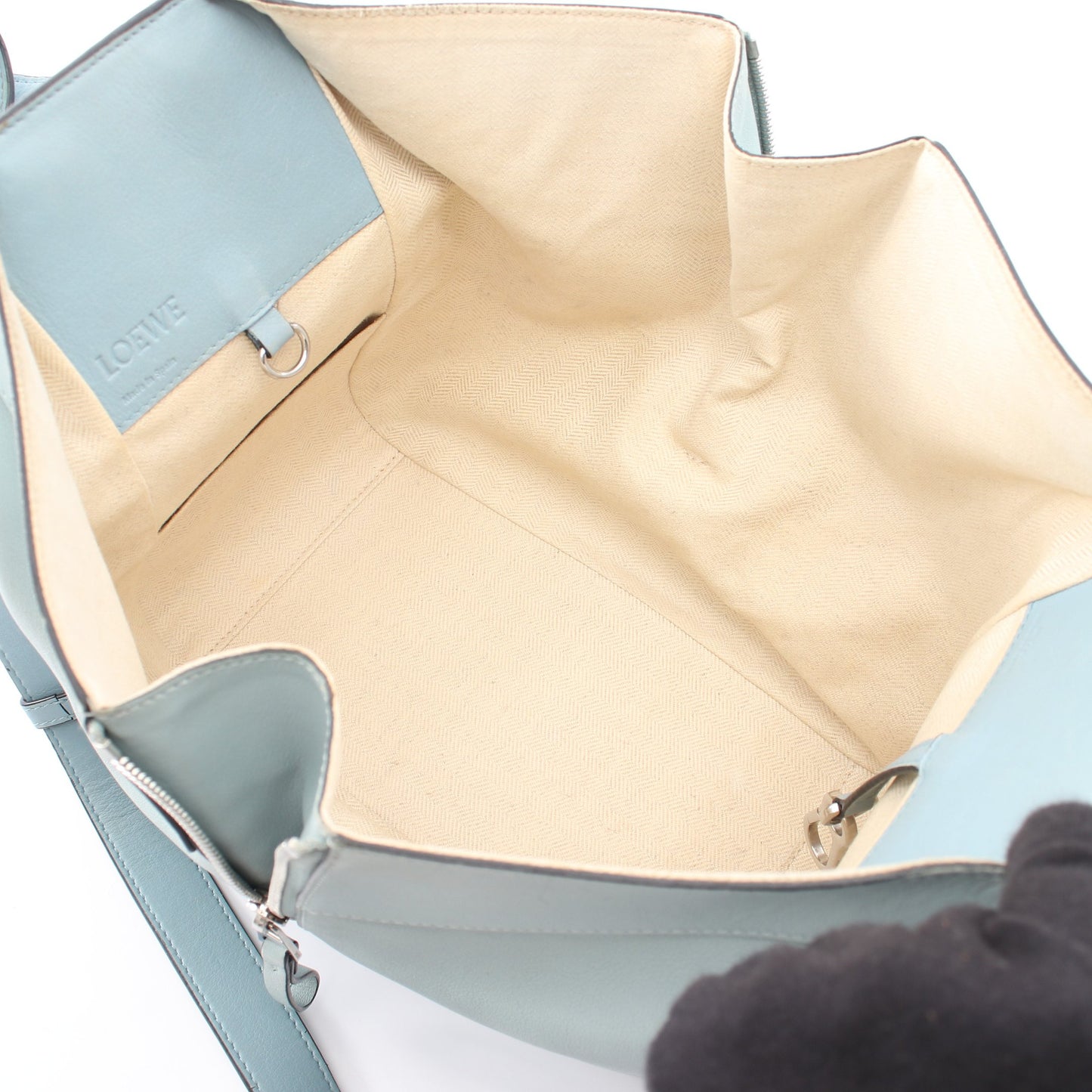 HAMMOCK SMALL ハンモック スモール 2WAY ハンドバッグ レザー ライトブルー ブルーグレー ロエベ