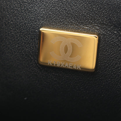 ミニマトラッセ チェーンショルダーバッグ ラムスキン ブラック ゴールド金具 シャネル