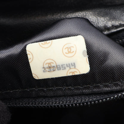 マトラッセ ショルダーバッグ ラムスキン ブラック ゴールド金具 シャネル