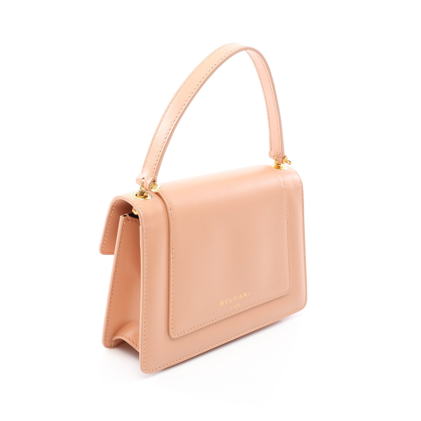BVLGARI × ALEXANDER WANG セルペンティ 2way ハンドバッグ レザー ピンクベージュ ブルガリ