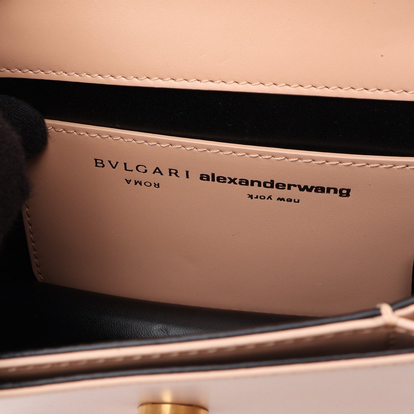 BVLGARI × ALEXANDER WANG セルペンティ 2way ハンドバッグ レザー ピンクベージュ ブルガリ