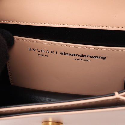 BVLGARI × ALEXANDER WANG セルペンティ 2way ハンドバッグ レザー ピンクベージュ ブルガリ