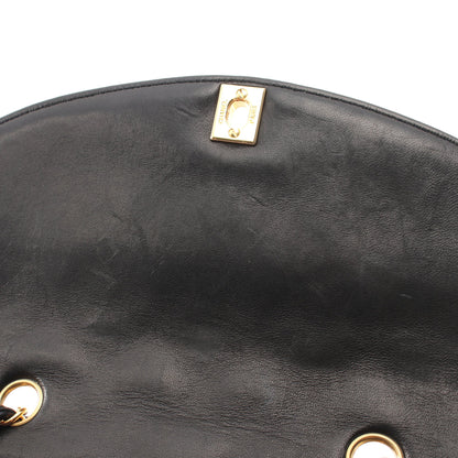 マトラッセ ダイアナフラップ チェーンショルダーバッグ ラムスキン ブラック ゴールド金具 シャネル