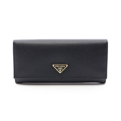 SAFFIANO TRIANG 二つ折り長財布 サフィアーノレザー ブラック プラダ