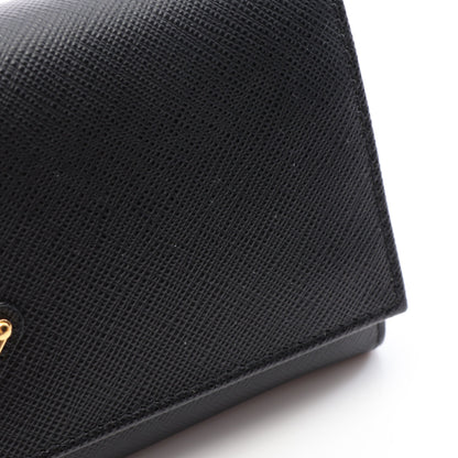 SAFFIANO TRIANG 二つ折り長財布 サフィアーノレザー ブラック プラダ