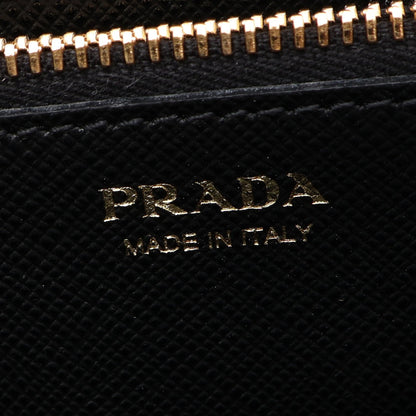 SAFFIANO TRIANG 二つ折り長財布 サフィアーノレザー ブラック プラダ