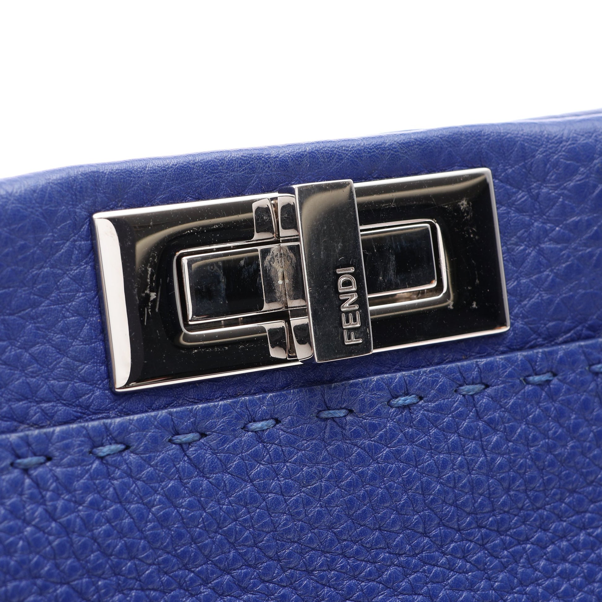 セレリア ピーカブー レギュラー 2WAY ハンドバッグ レザー ブルー フェンディ バッグ FENDI