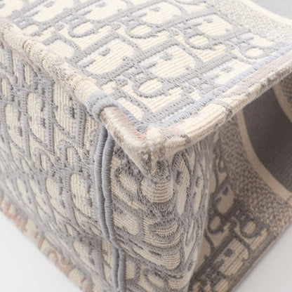 BOOK TOTE ブックトート ミディアム ハンドバッグ トートバッグ キャンバス グレー アイボリー クリスチャンディオール