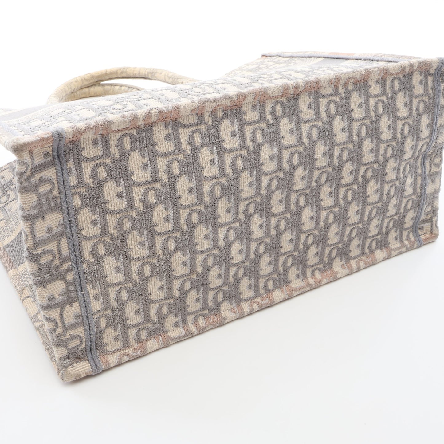 BOOK TOTE ブックトート ミディアム ハンドバッグ トートバッグ キャンバス グレー アイボリー クリスチャンディオール
