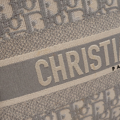 BOOK TOTE ブックトート ミディアム ハンドバッグ トートバッグ キャンバス グレー アイボリー クリスチャンディオール
