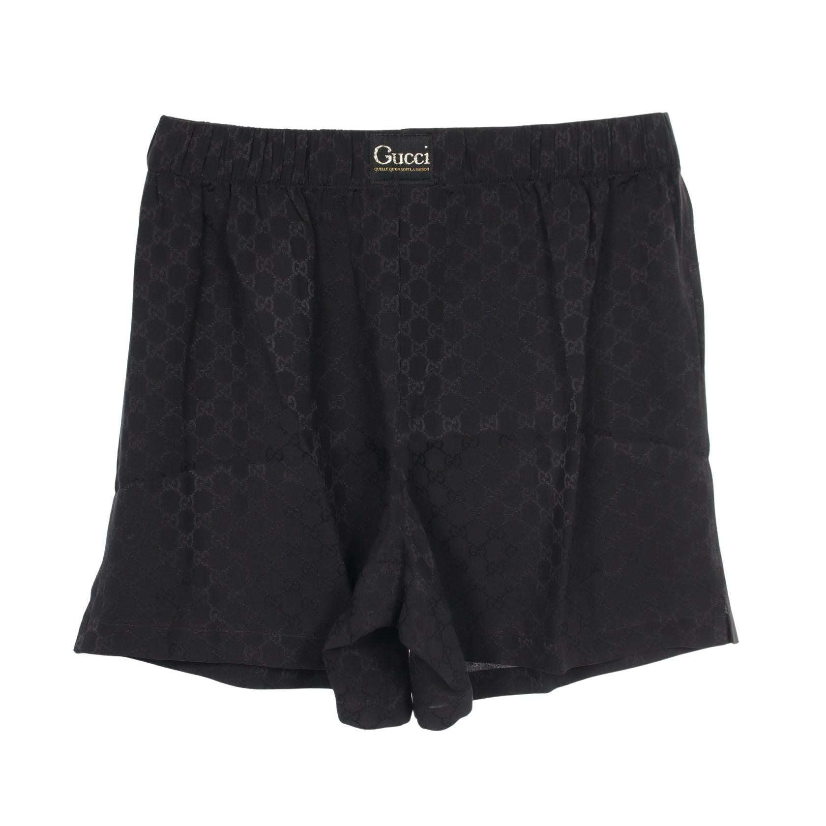 GG柄 パンツ シルク ブラック グッチ ボトムス GUCCI