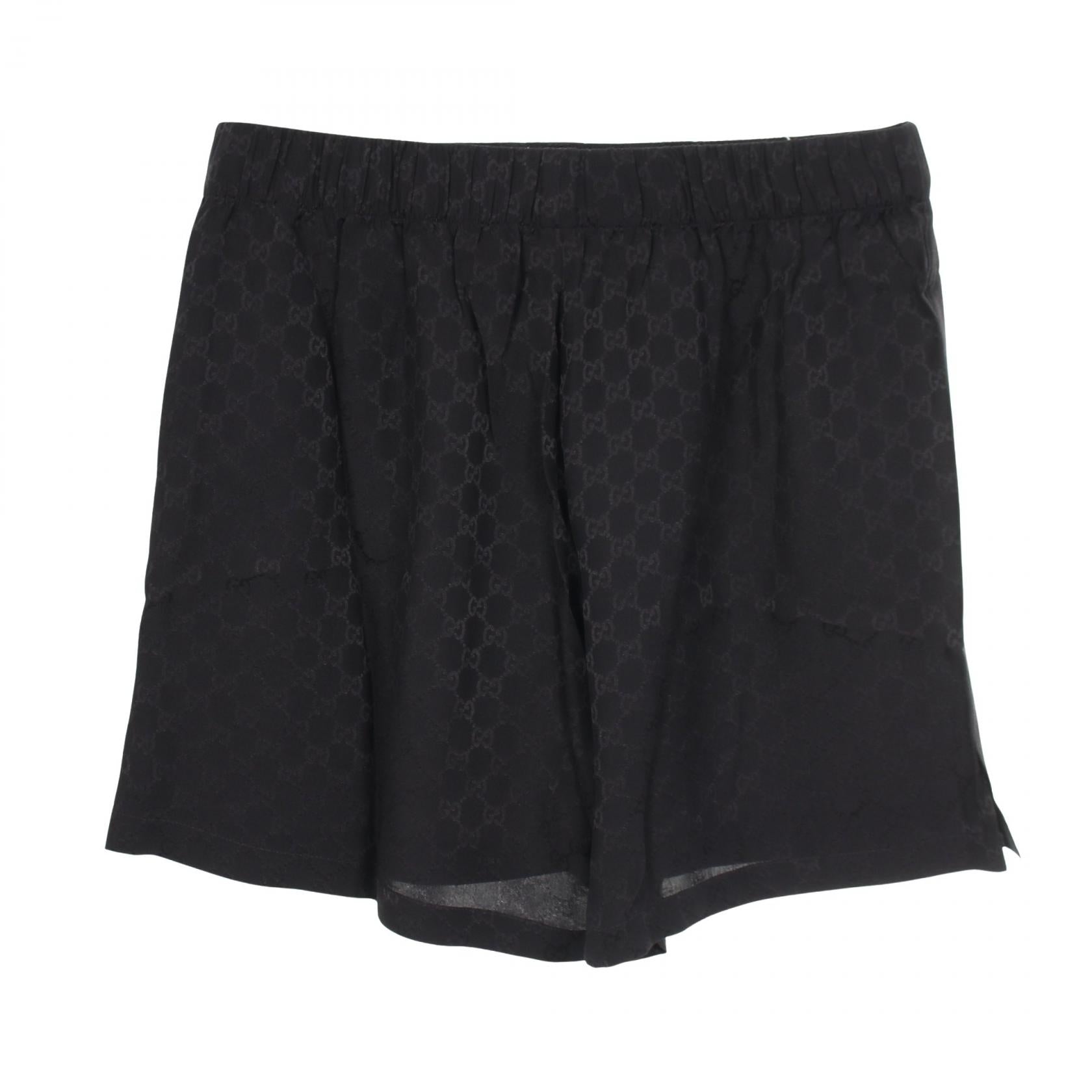 GG柄 パンツ シルク ブラック グッチ ボトムス GUCCI