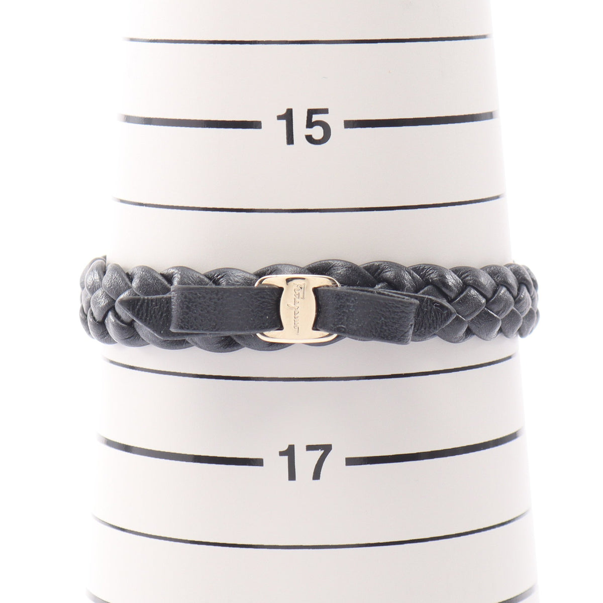 ヴァラリボン ブレスレット レザー ブラック ゴールド サルヴァトーレフェラガモ アクセサリー Salvatore Ferragamo
