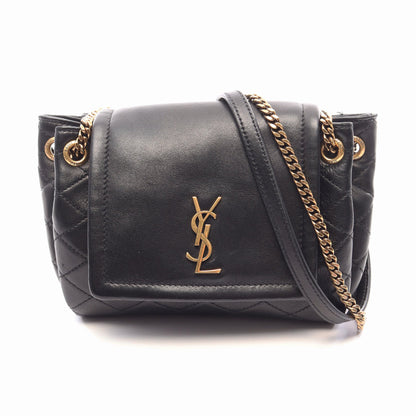 モノグラム ミニ ノリータ チェーンショルダーバッグ レザー ブラック サンローランパリ バッグ SAINT LAURENT PARIS