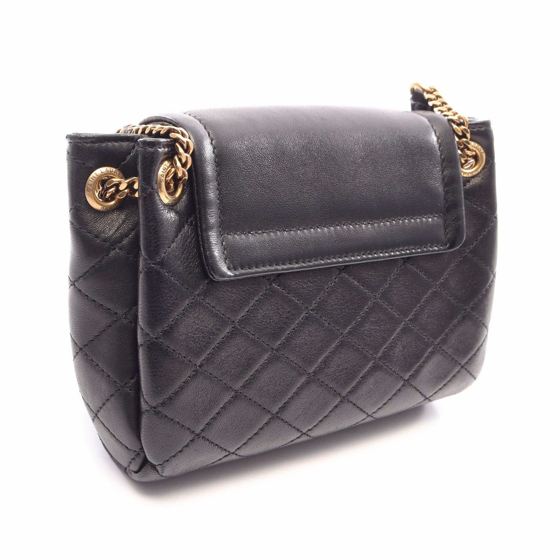 モノグラム ミニ ノリータ チェーンショルダーバッグ レザー ブラック サンローランパリ バッグ SAINT LAURENT PARIS