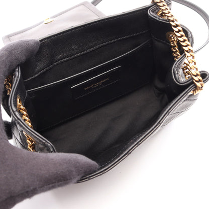 モノグラム ミニ ノリータ チェーンショルダーバッグ レザー ブラック サンローランパリ バッグ SAINT LAURENT PARIS