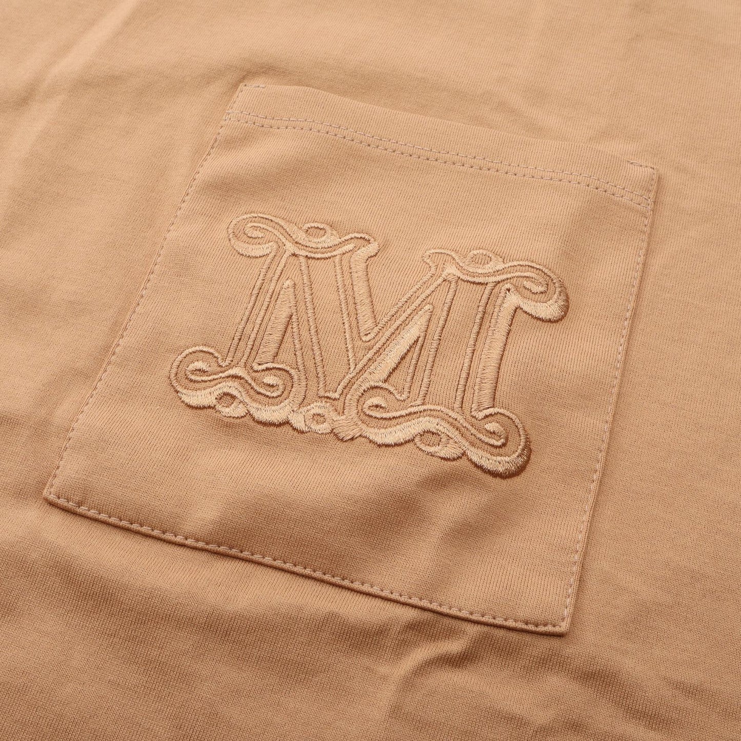 PAPAIA パパイア 半袖Tシャツ コットン ライトブラウン マックスマーラ