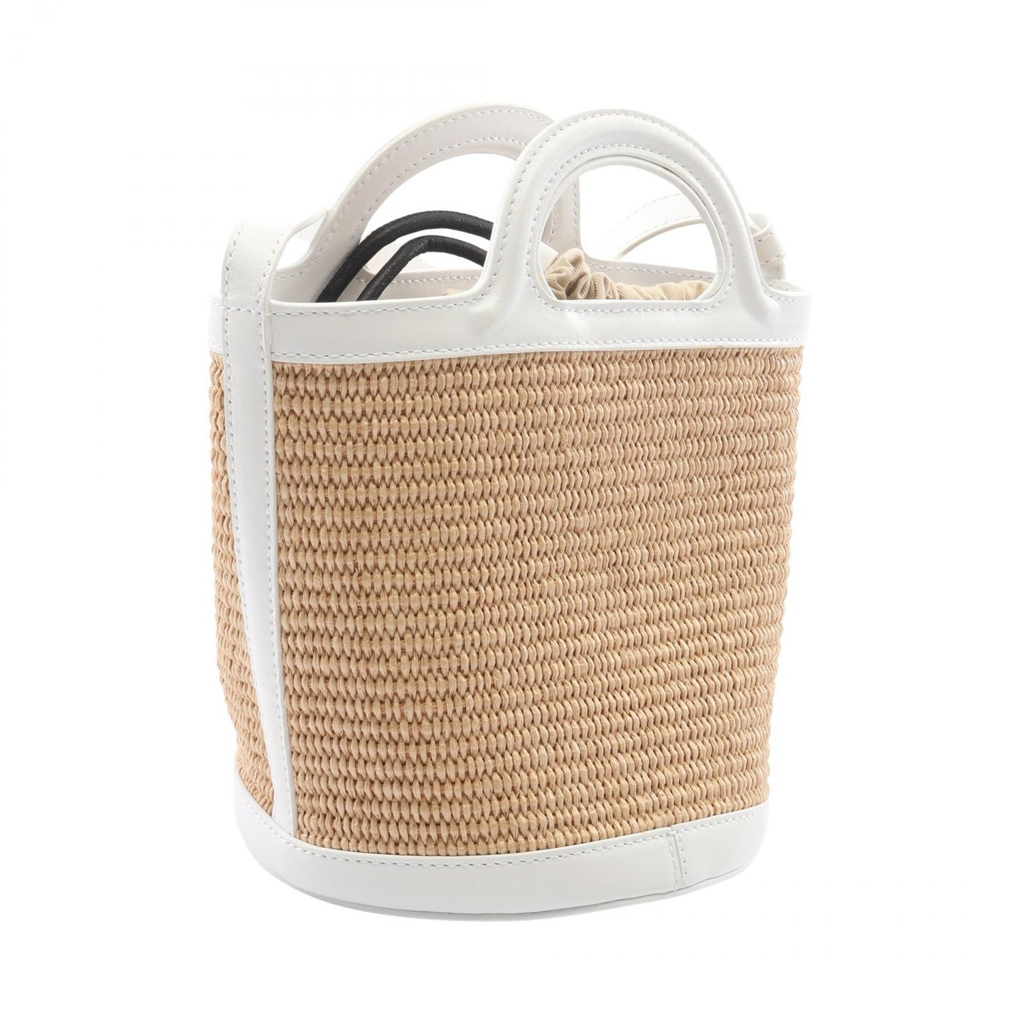 TROPICALIA BASKET BAG SMALL 2WAY ショルダーバッグ ナイロン レザー コットン ベージュ ホワイト マルニ