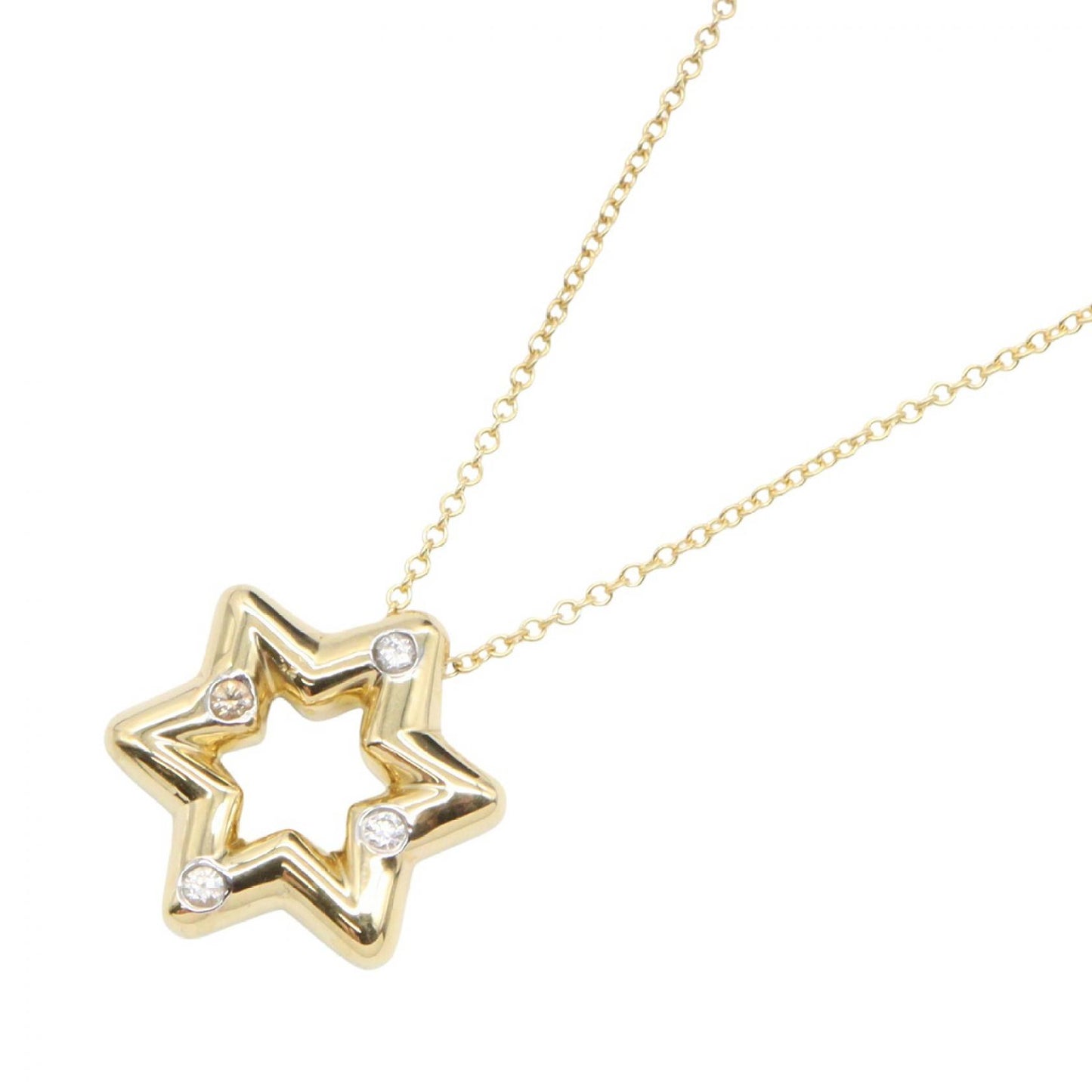 スター モチーフ 4PD ネックレス ネックレス K18YG ダイヤモンド イエローゴールド クリア ティファニー アクセサリー TIFFANY & Co.
