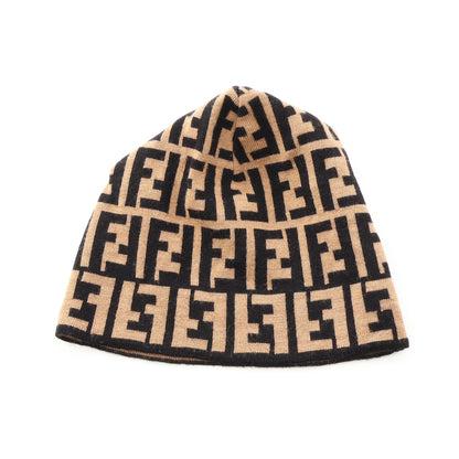 ズッカ ビーニー ウール ベージュ ブラック フェンディ 財布・小物 FENDI