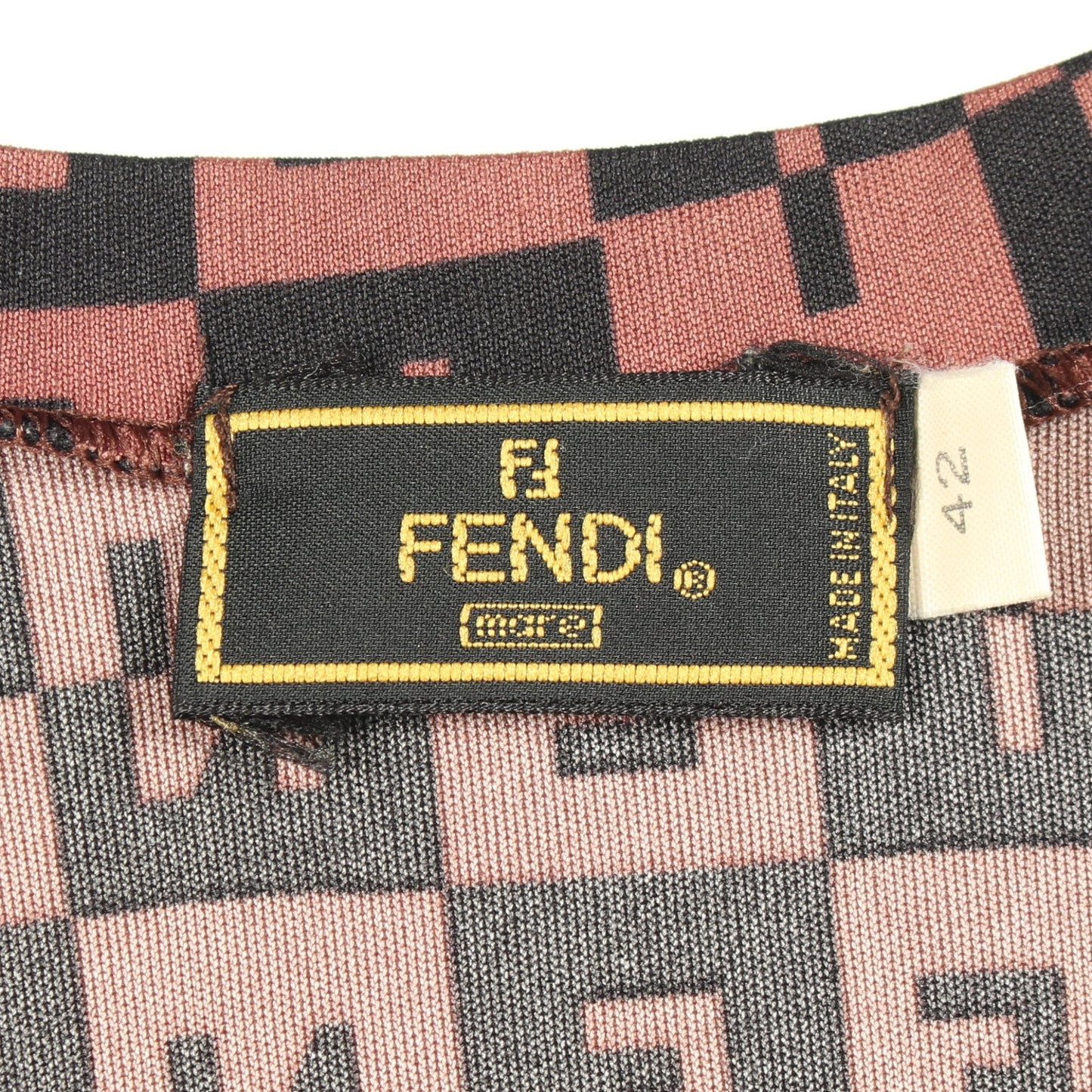 総柄 ノースリーブ ワンピース ブラウン フェンディ ワンピース FENDI