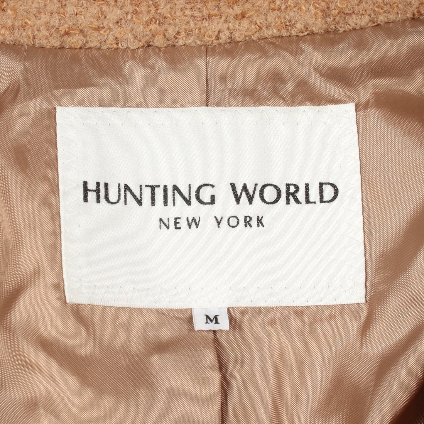 スタンドカラー コート ウール ナイロン モヘヤ ライトブラウン ハンティングワールド アウター HUNTING WORLD
