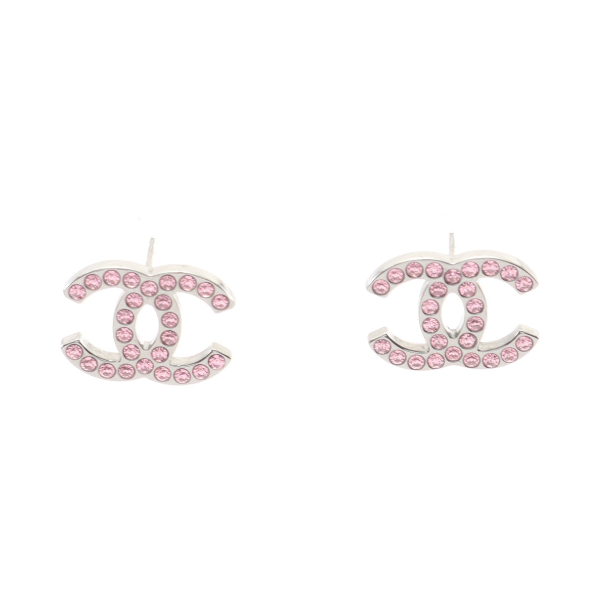 ココマーク B17K ピアス ラインストーン シルバー ピンク シャネル アクセサリー CHANEL