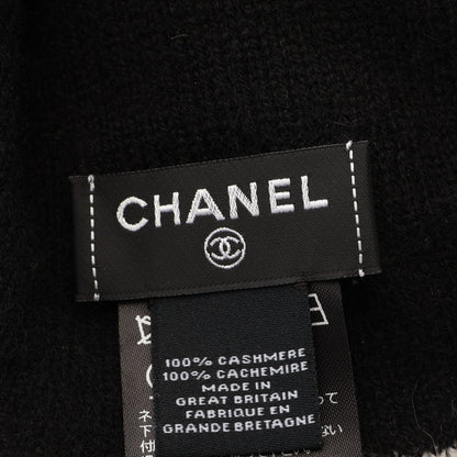 ロゴ ビーニー カシミヤ ブラック ホワイト シャネル 財布・小物 CHANEL