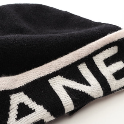 ロゴ ビーニー カシミヤ ブラック ホワイト シャネル 財布・小物 CHANEL
