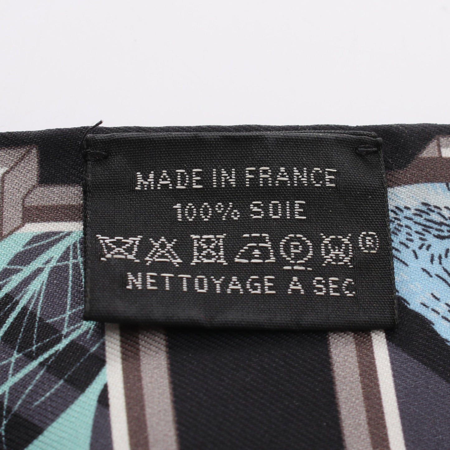 ツイリー HERMES STORY リボン スカーフ シルク ブラック マルチカラー エルメス