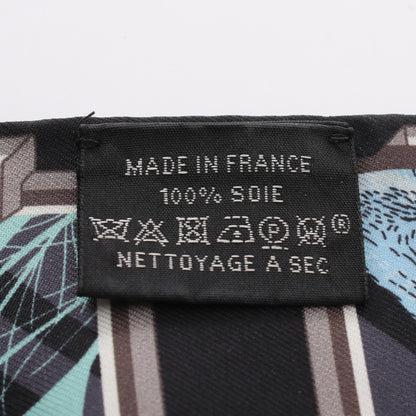 ツイリー HERMES STORY リボン スカーフ シルク ブラック マルチカラー エルメス