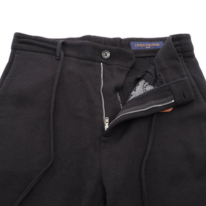 LOUIS VUITTON × NBA Sporty Trousers スウェットパンツ ウール コットン レザー ブラック ルイヴィトン
