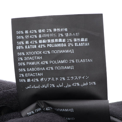 バックプリーツ ラップスカート コットン ナイロン ブラック プラダ ボトムス PRADA