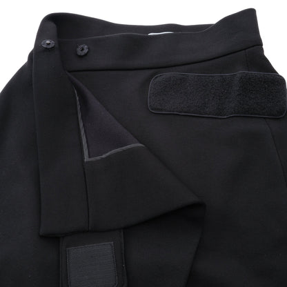 バックプリーツ ラップスカート コットン ナイロン ブラック プラダ ボトムス PRADA